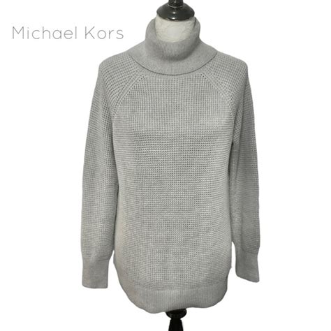 michael kors pearl heather basics sweater|Michael Kors Knit Turtleneck Pearl Heather Basics .